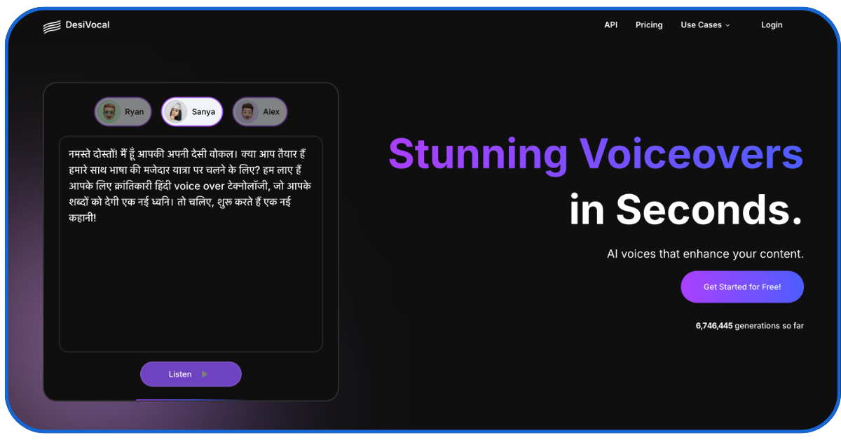 Free Hindi AI Voice Generators